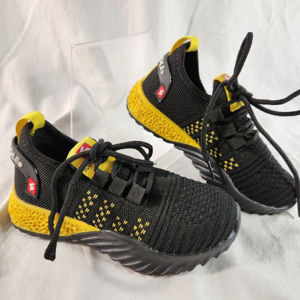 Southpole Kids Shoes Black Yellow Running Shoes Sneakers Size 9 Lace-Up EUC - Picture 12 of 12